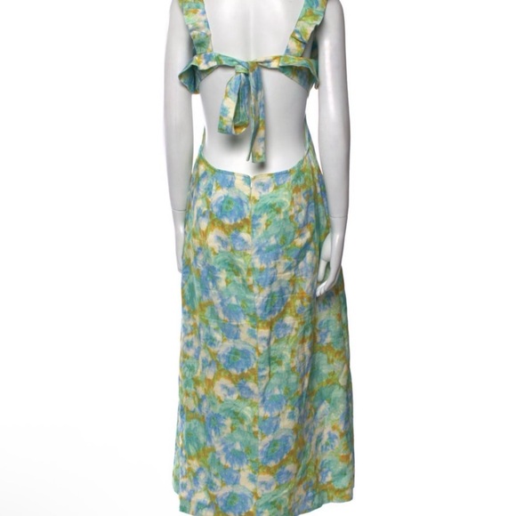 Zimmermann Blue and Green Backless Dress - Picture 4 of 9